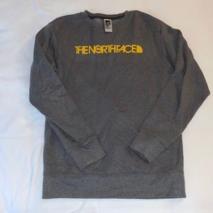 Grey & Yellow North Face sweatshirt